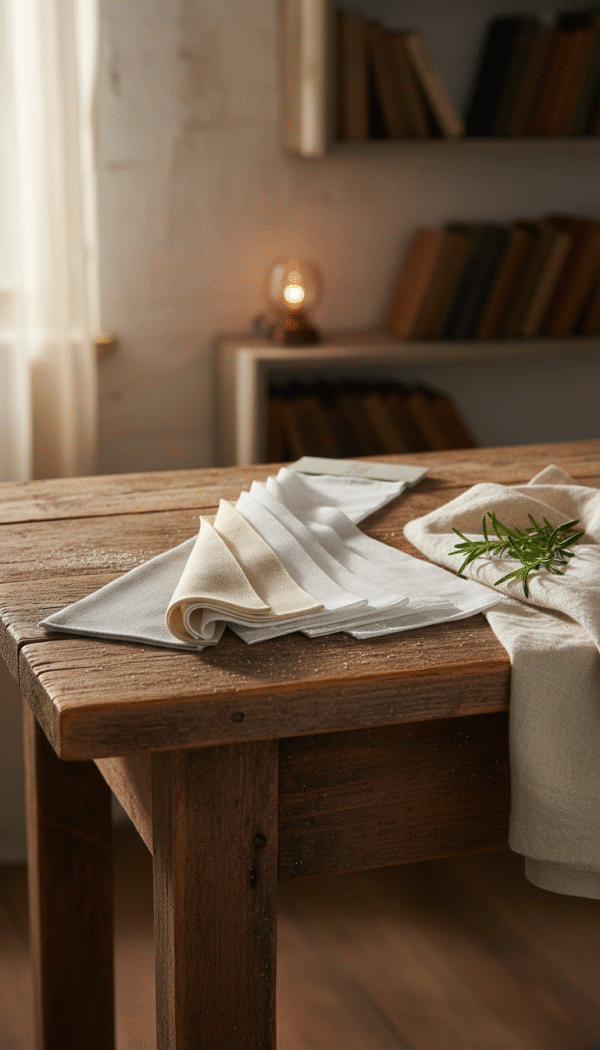 photoshoot_On_a_Rustic_Wooden_Table (1) لينون شيفون من الكتان الطبيعي(2504) الوان7